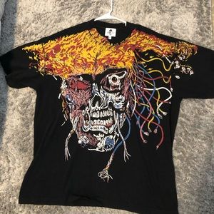 Warren Lotas mens T shirt XL retro drop exploding face